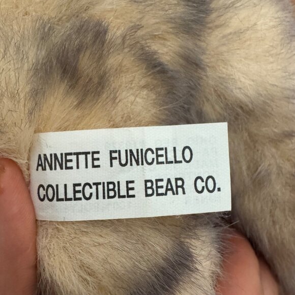 Annette Funicello Collectible Bear Co Plush Teddy Purple Nightcap 15 Jointed VTG - Picture 8 of 12